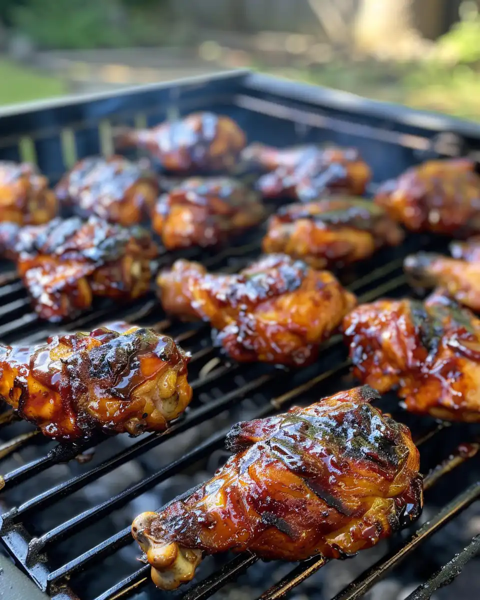 Close-up of juicy Hawaiian Huli Huli chicken sizzling in the pressure cooker