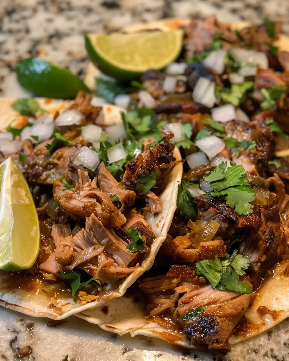 Steam vent releasing aroma of slow-cooked pork carnitas
