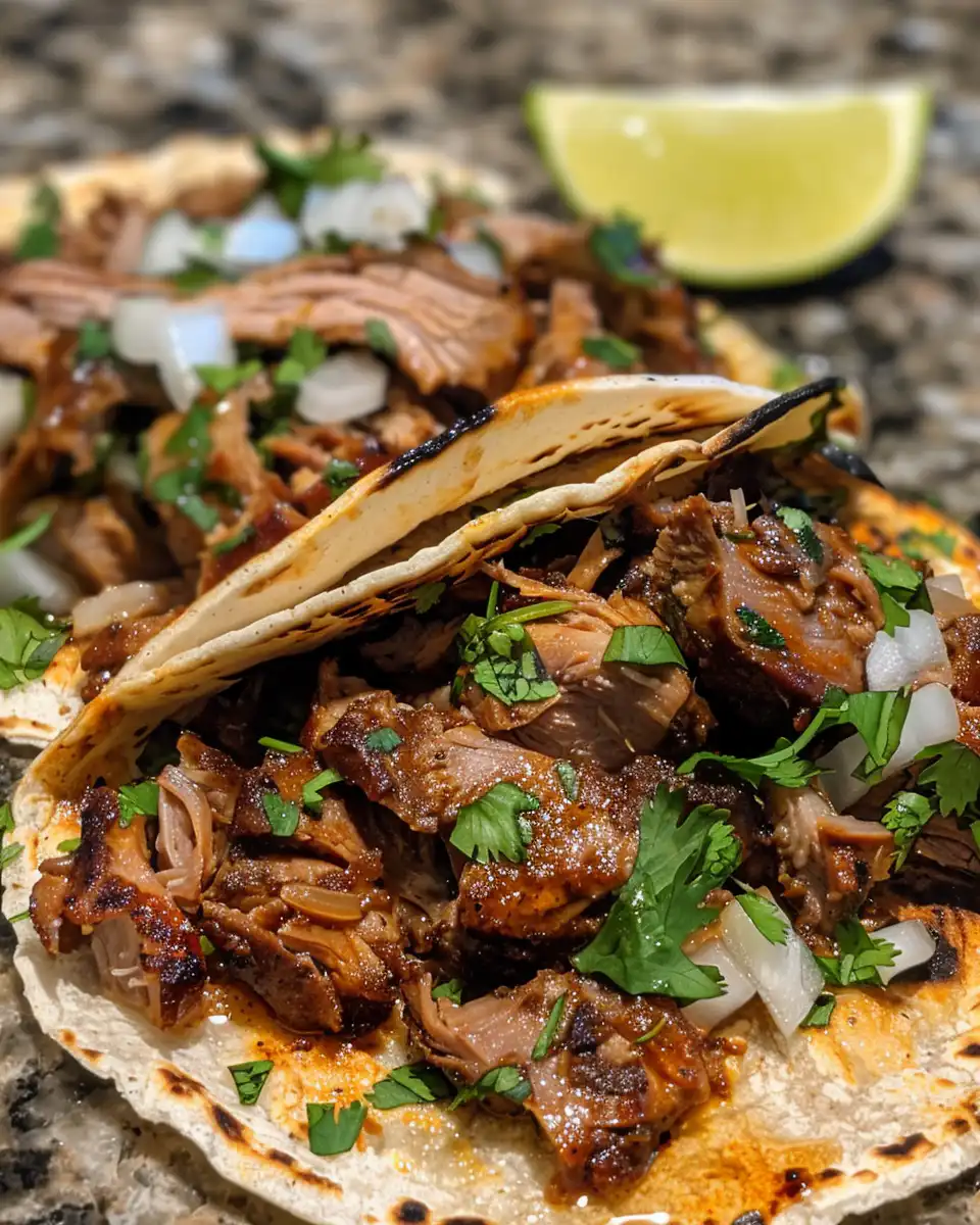 Ingredients and spices laid out for pork carnitas