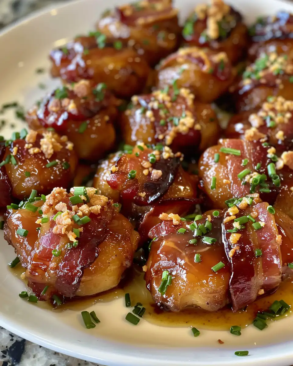 Ingredients spread for bacon crescent dough with maple syrup caramel drizzle
