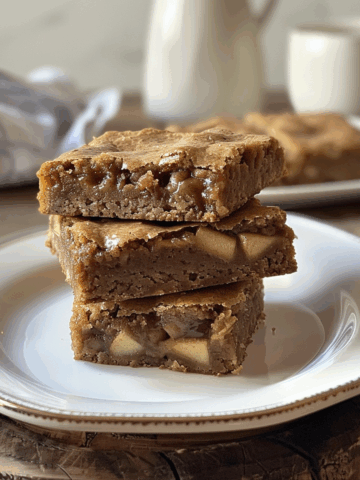 Maple Glazed Apple Blondies taken with iphone 15 pro max --iw 2 --ar 4:5 --v 6.0 --raw