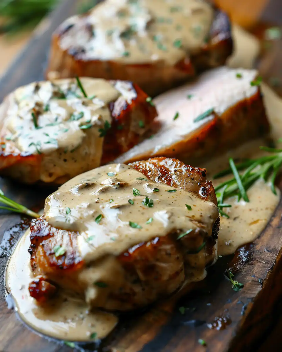 Ingredients for mustard cream sauce with tarragon and parsley in pressure cooker