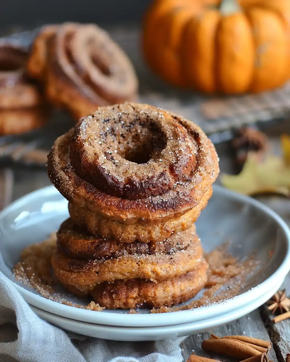 Golden pumpkin spice gluten free cruffins ready to enjoy
