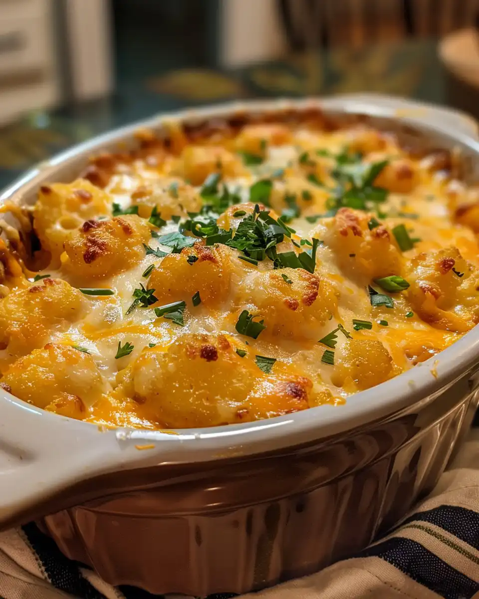 Layering tater tots and cheese in pressure cooker for casserole
