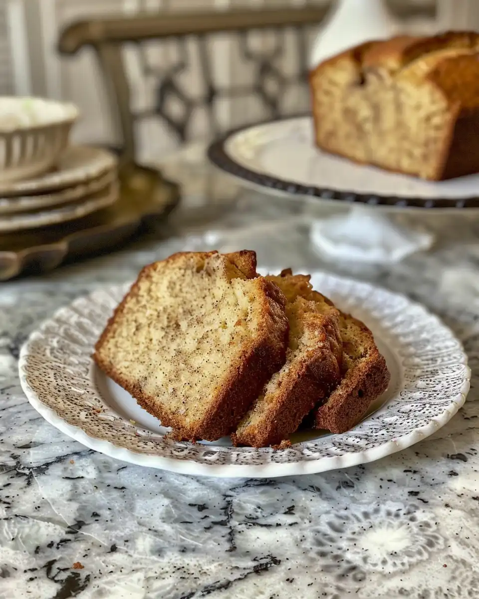 Freshly baked snickerdoodle banana bread cooling outside the pressure cooker