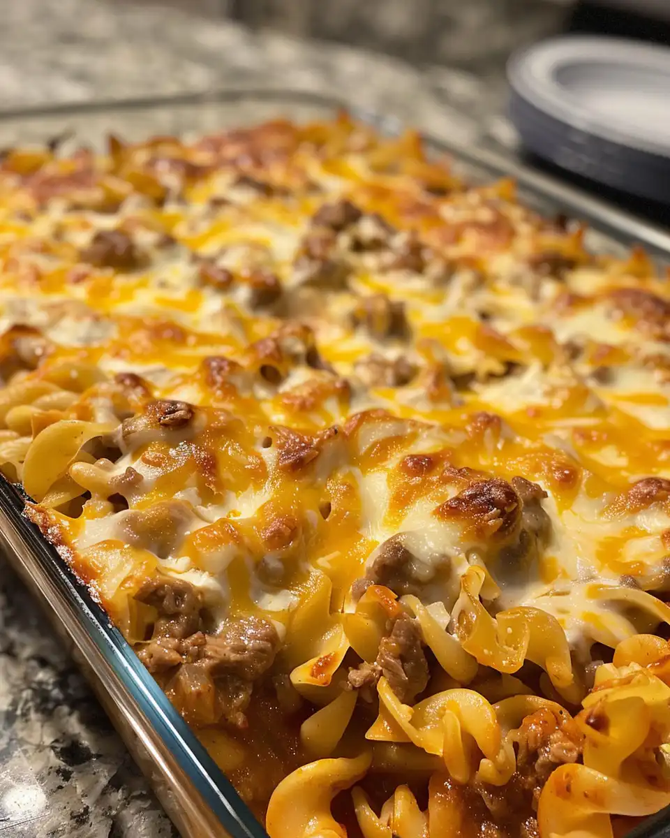Pressure cooker steaming with sour cream beef noodle casserole cooking
