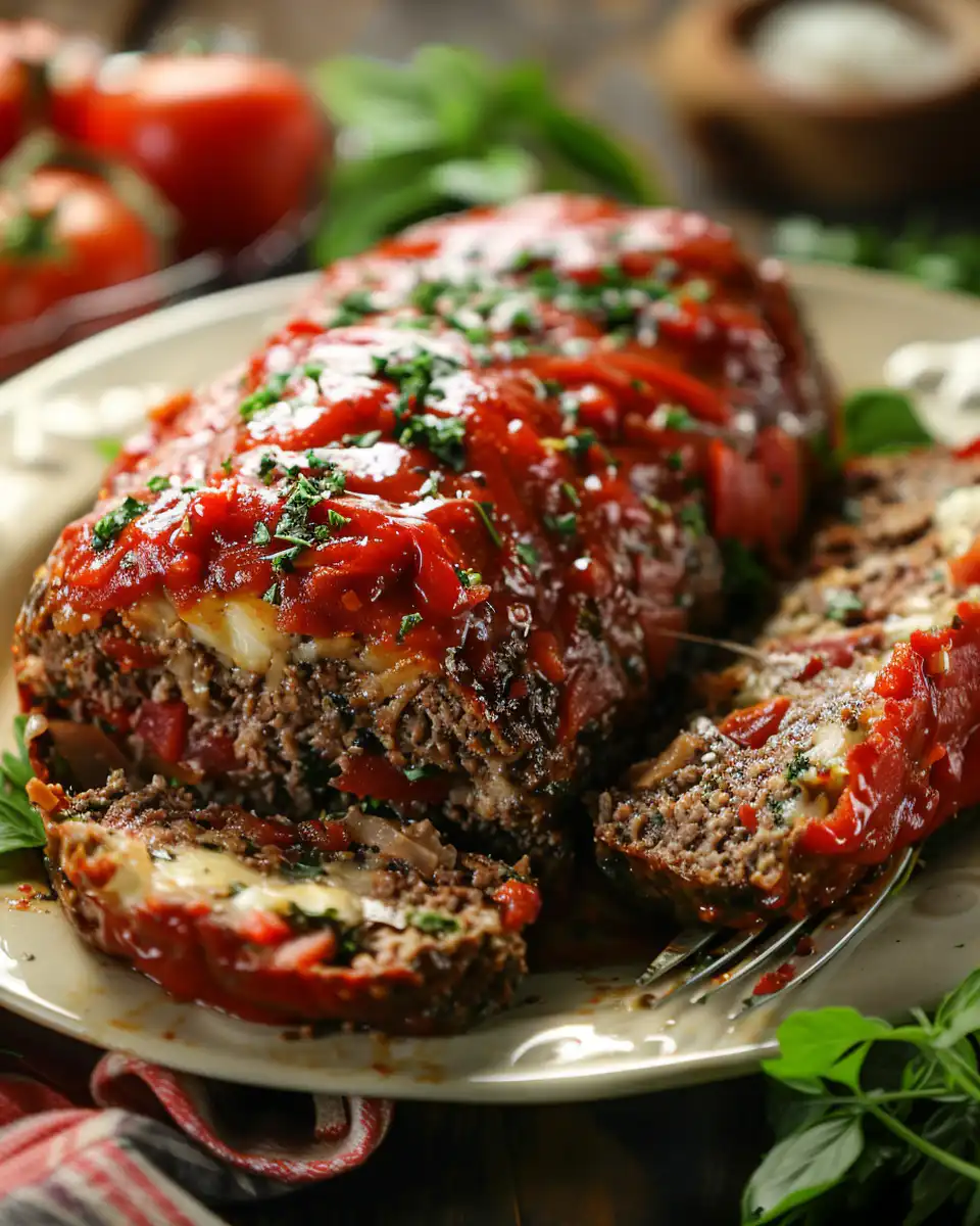 Detailed view of ingredients for stuffed Italian meatloaf with ham and spinach