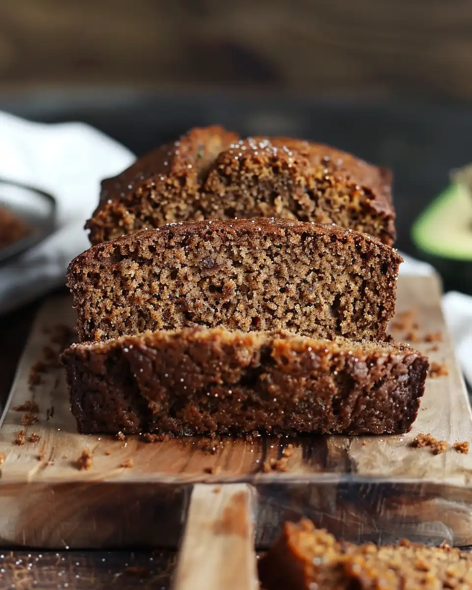 Close-up on vegan zucchini bread ingredients and texture
