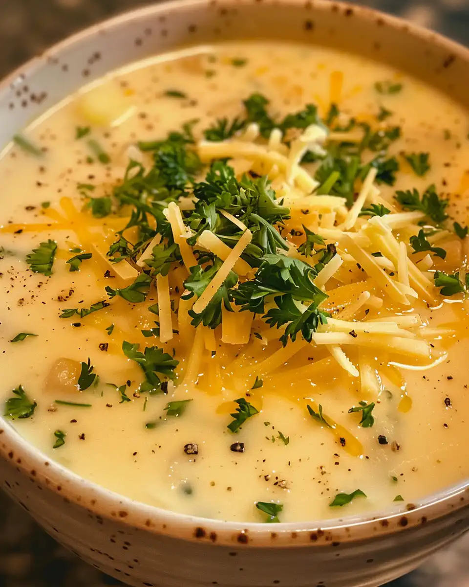 Ingredients for pressure cooker cheddar garlic herb potato soup on counter