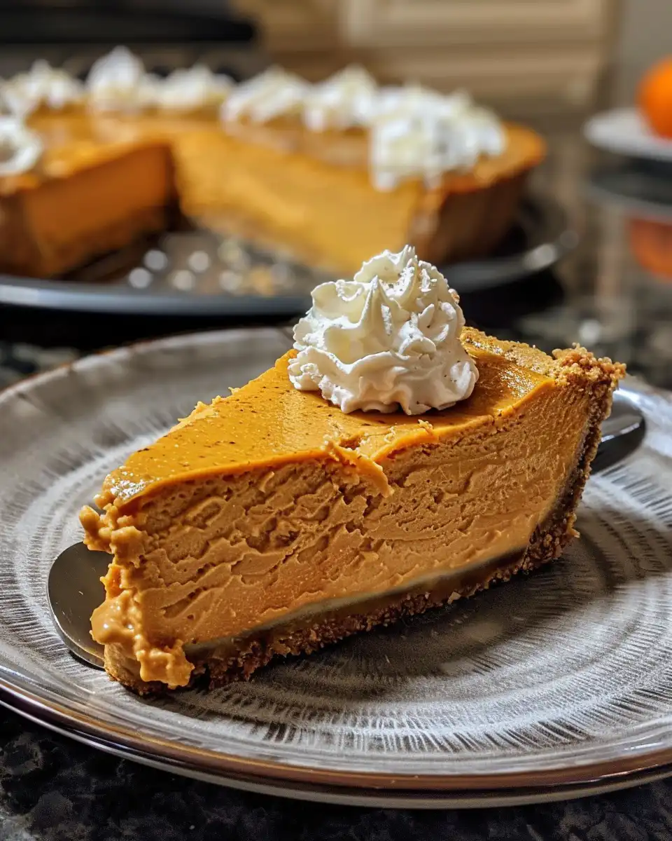 Creamy pumpkin pie cheesecake cooking in pressure cooker
