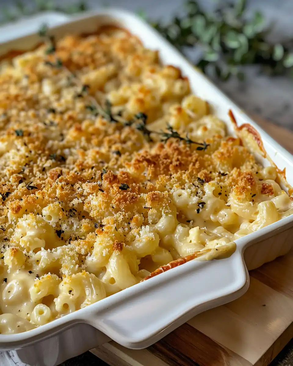 Fresh ingredients for baked mac and cheese including shredded cheeses and bacon