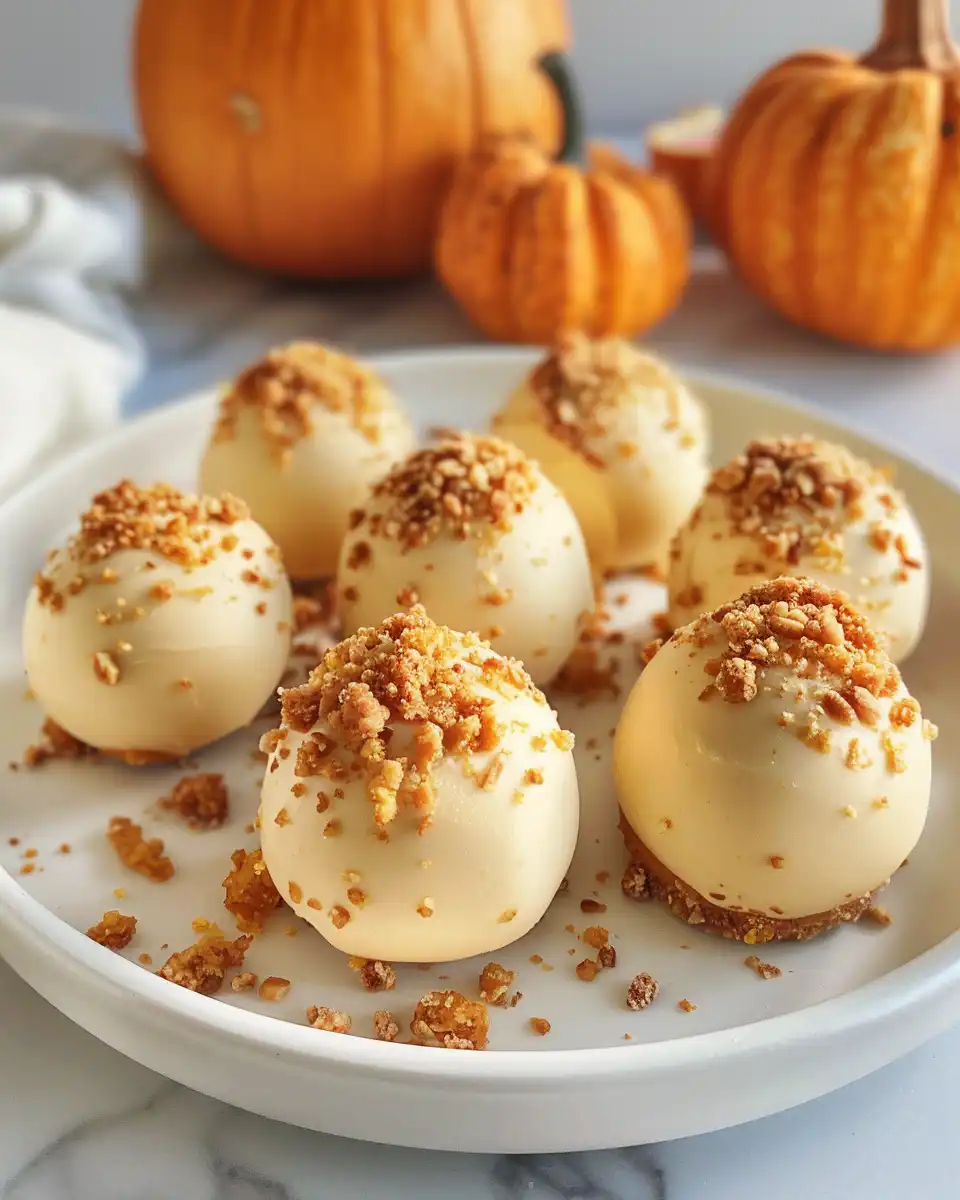 Ingredients for no bake pumpkin cheesecake balls mixed and ready for chilling