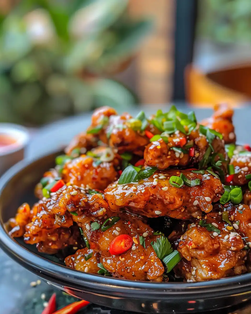 Sweet chili chicken cooking in pressure cooker with juicy aroma
