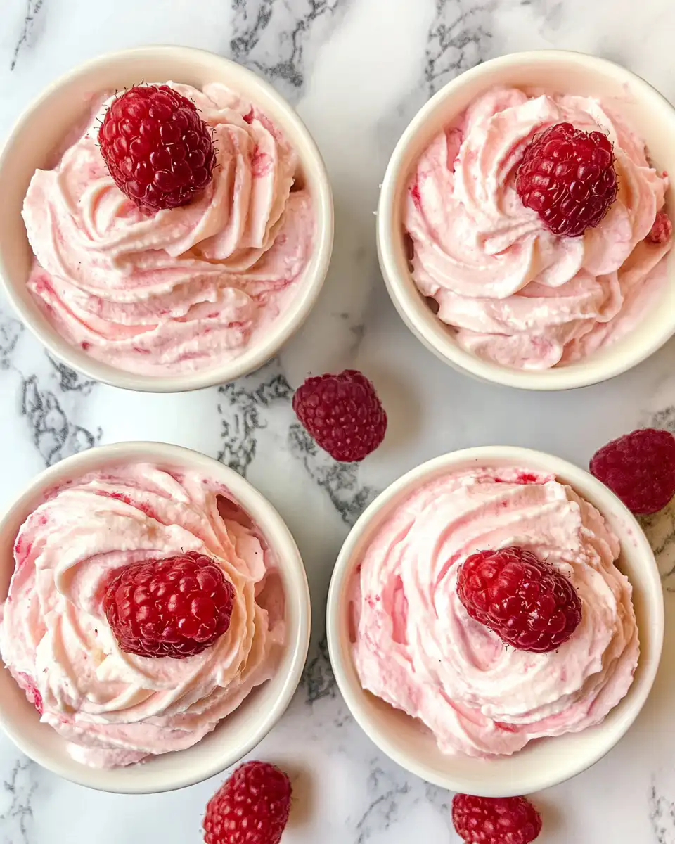 Ingredients and tools for raspberry mousse