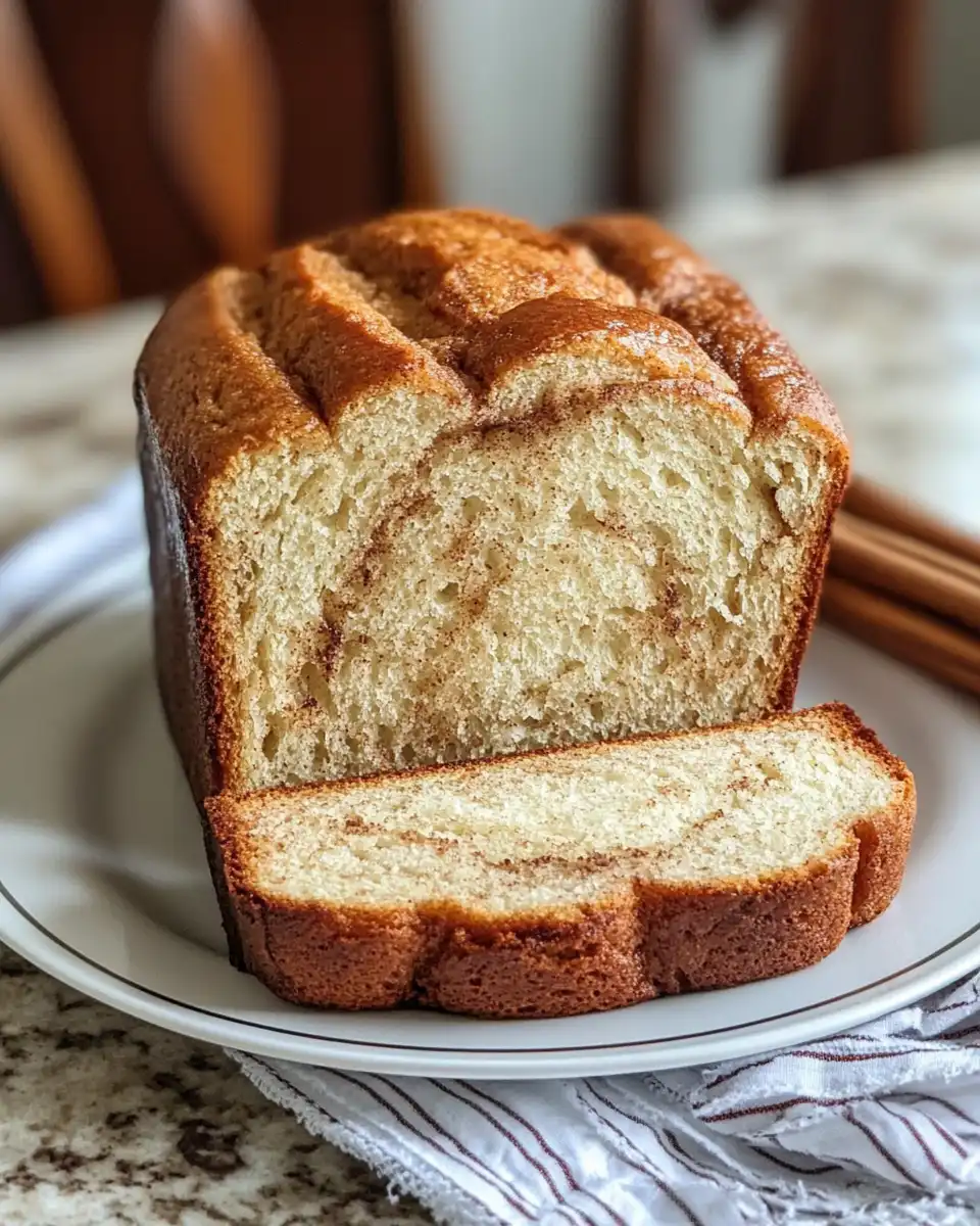 Freshly baked Amish cinnamon bread loaves just out of the pressure cooker