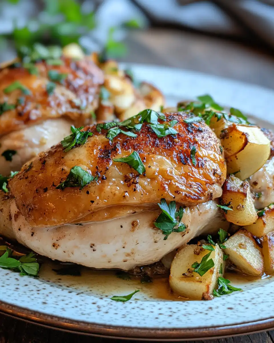 Apple and brie stuffed chicken breast in the pressure cooker