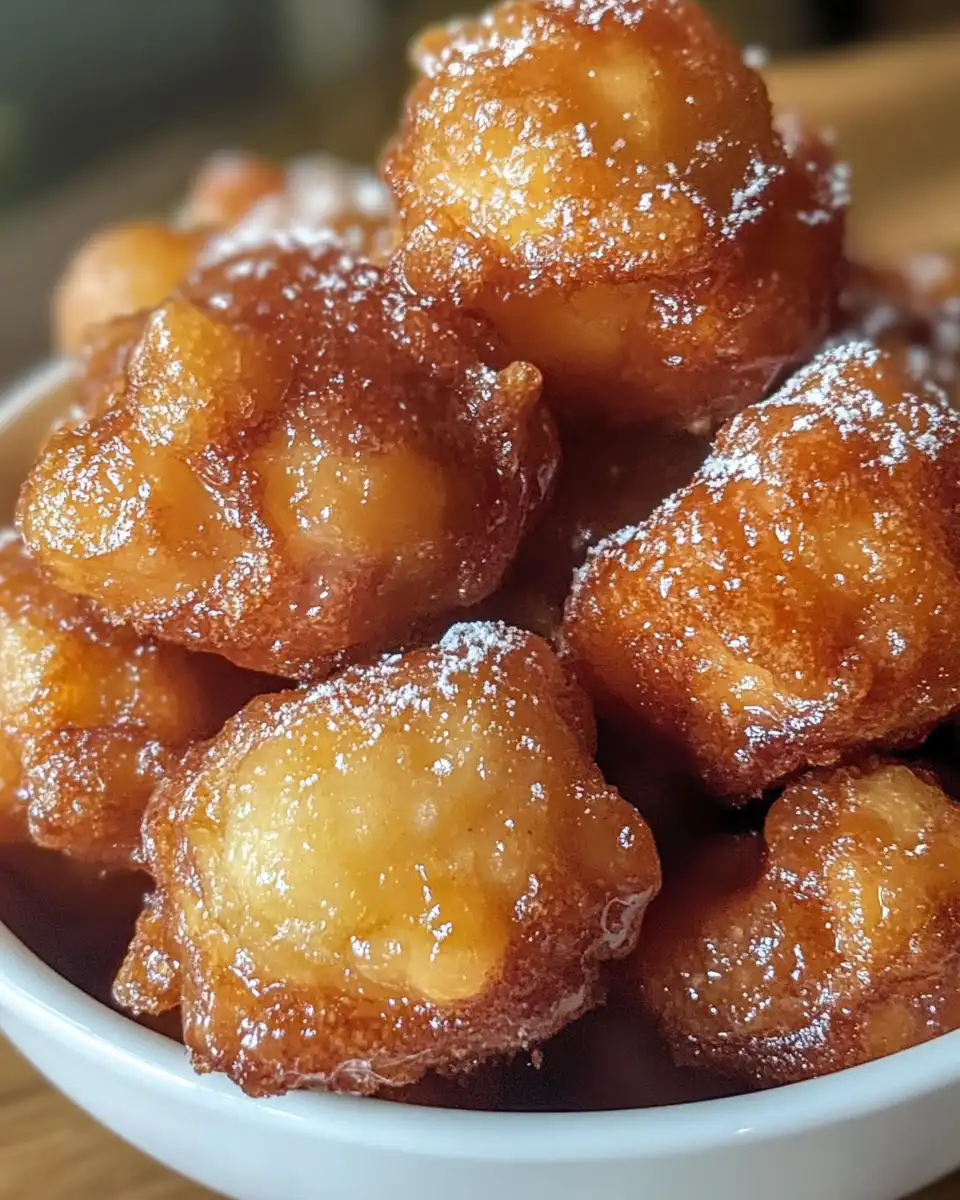 Ingredients for apple fritter bites arranged on kitchen counter