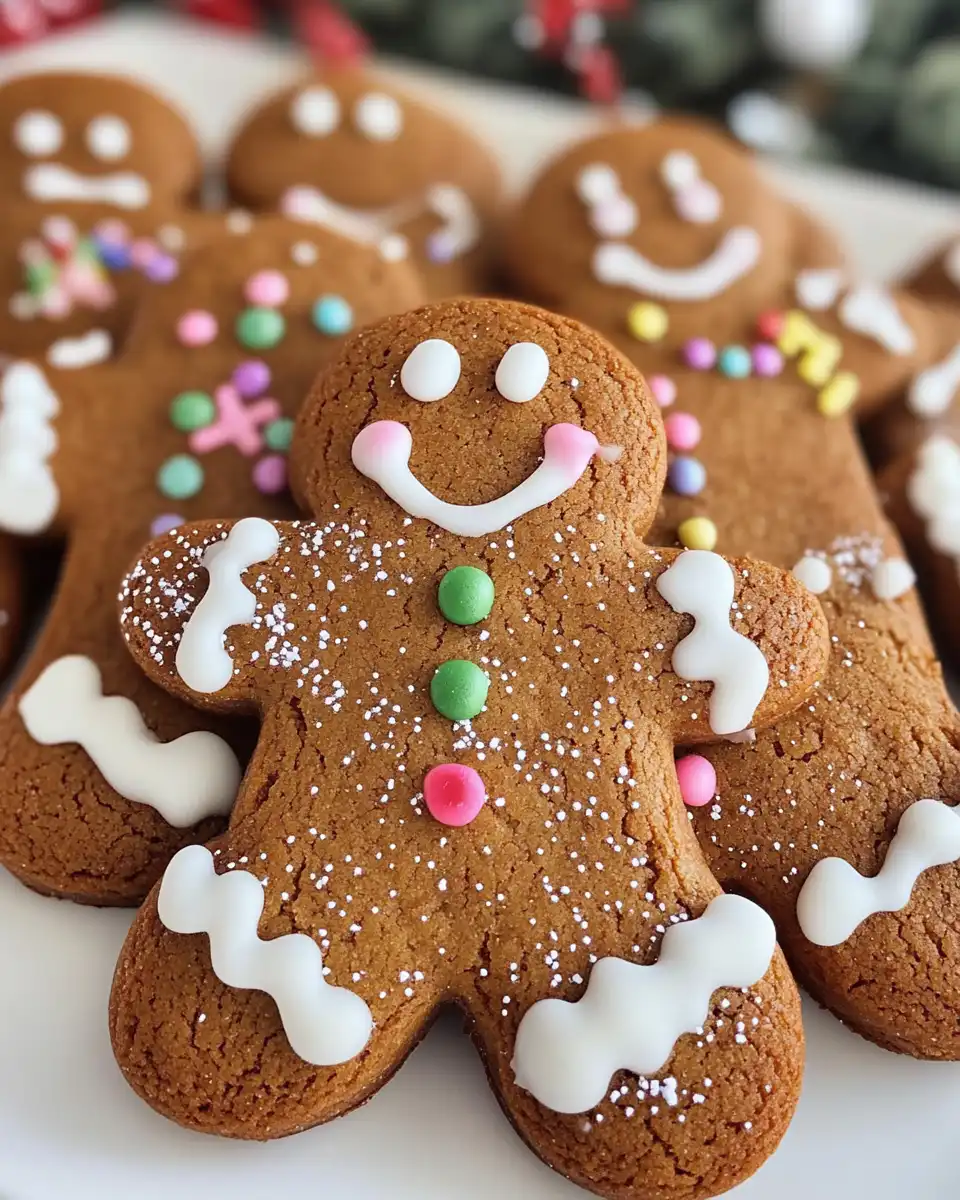 Freshly baked gingerbread cookies cooling on wooden table