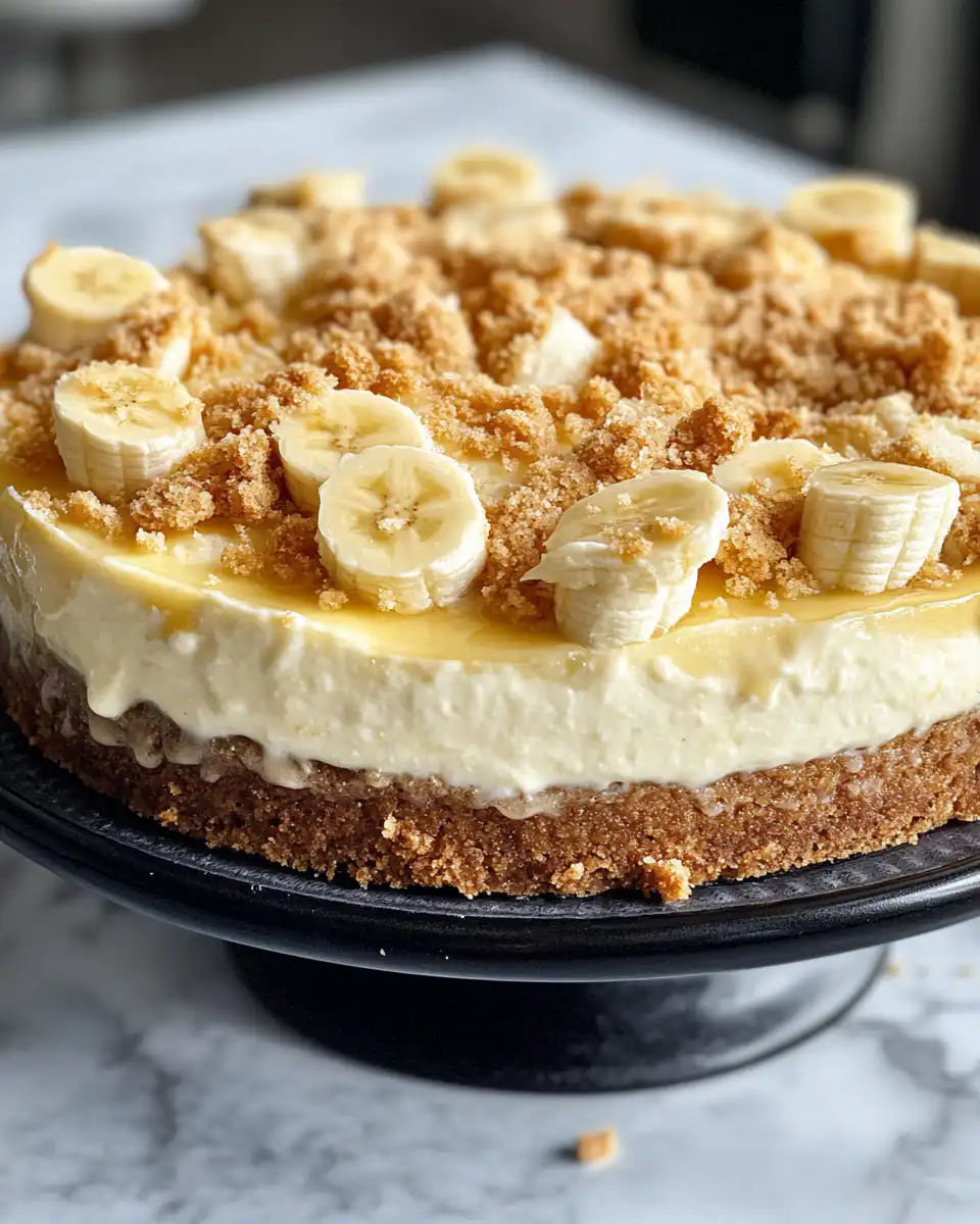 Close up of banana pudding cheesecake cooking in pressure cooker with steam hiss