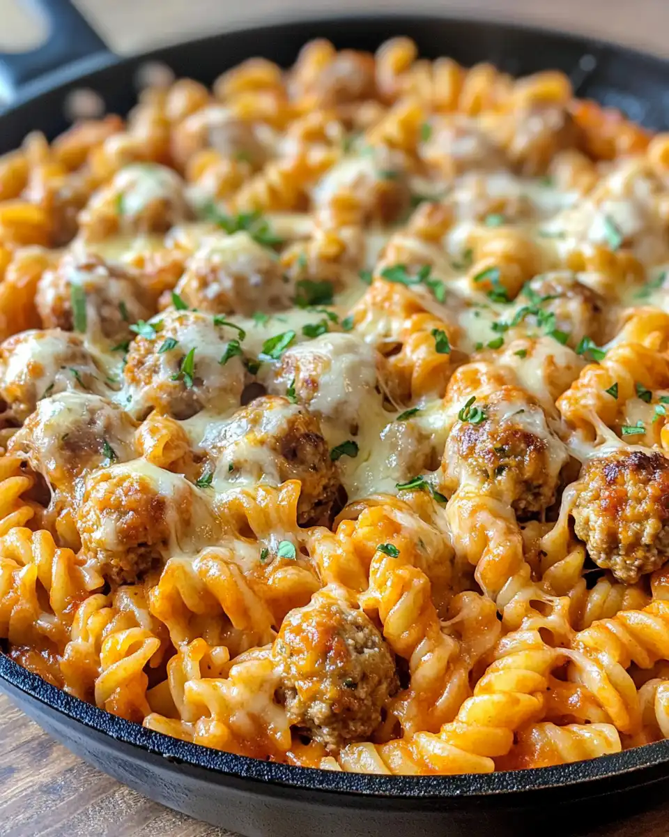 Pressure cooker with BBQ ranch meatball cheddar pasta skillet cooking