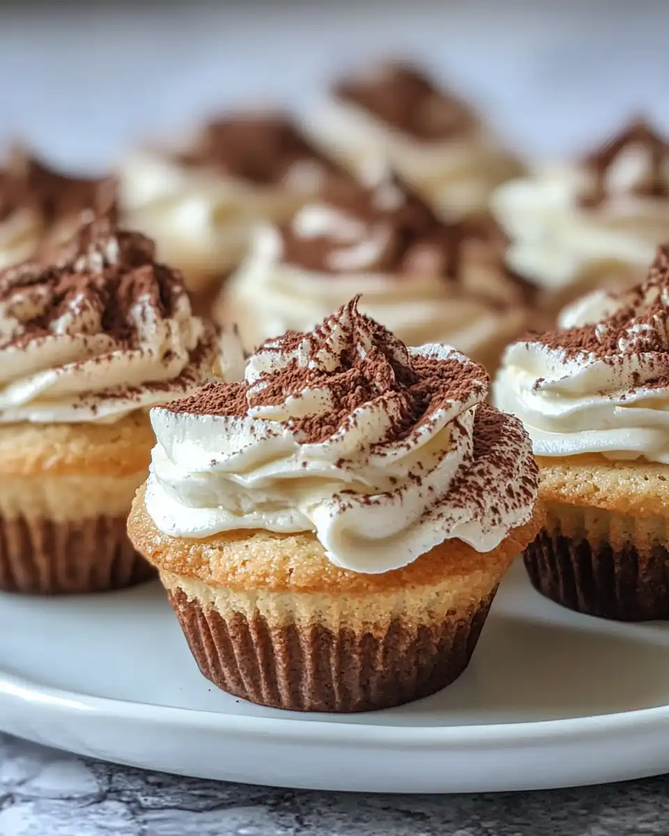 Finished tiramisu cookie cups ready to enjoy
