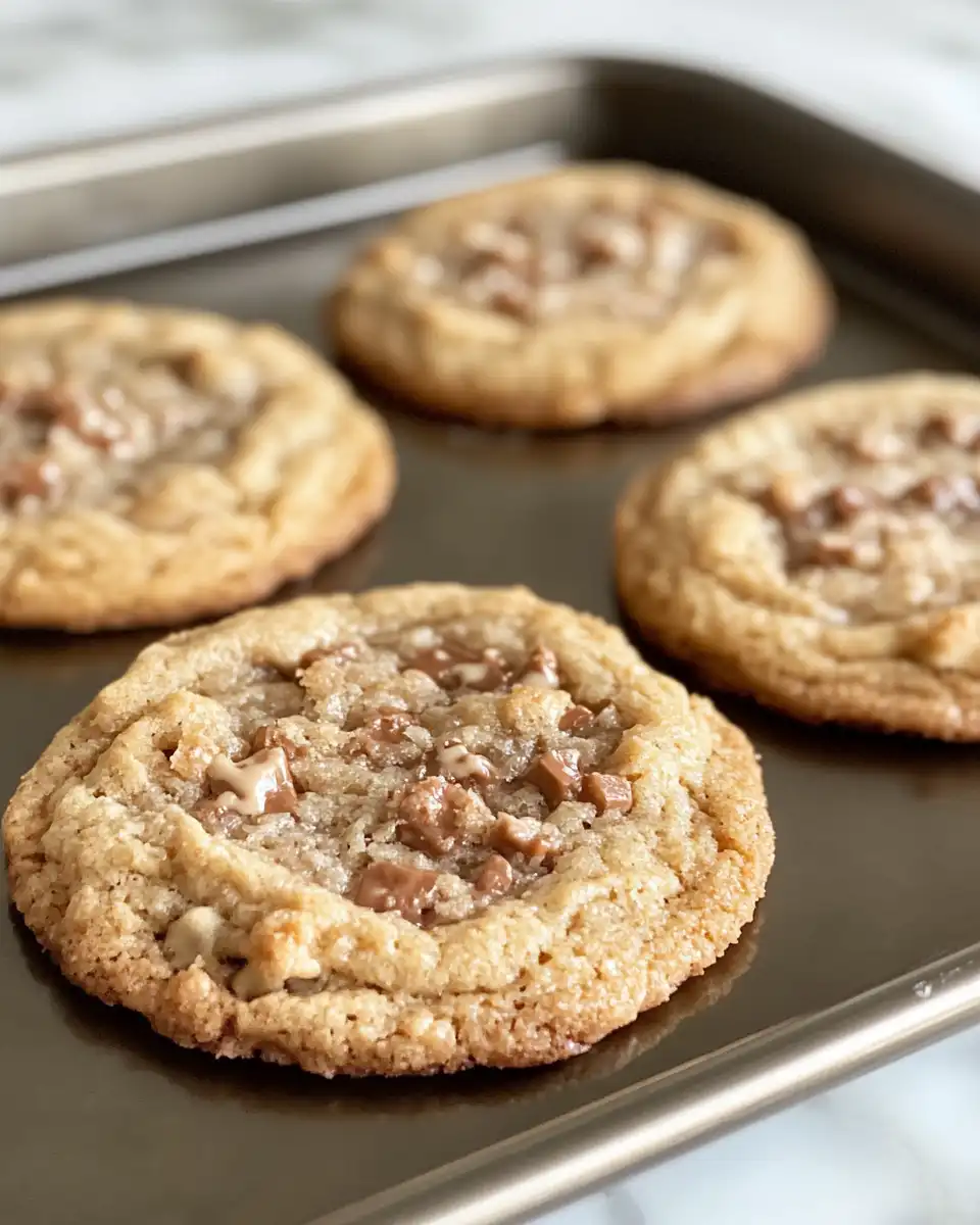 Pressure cooker beginning to hiss as it builds steam for brown butter toffee cookies