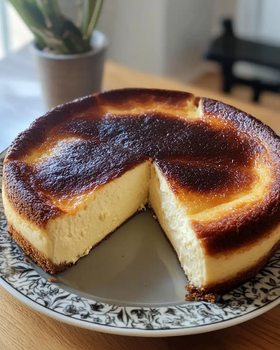 Ingredients laid out for burnt Basque cheesecake pressure cooker recipe