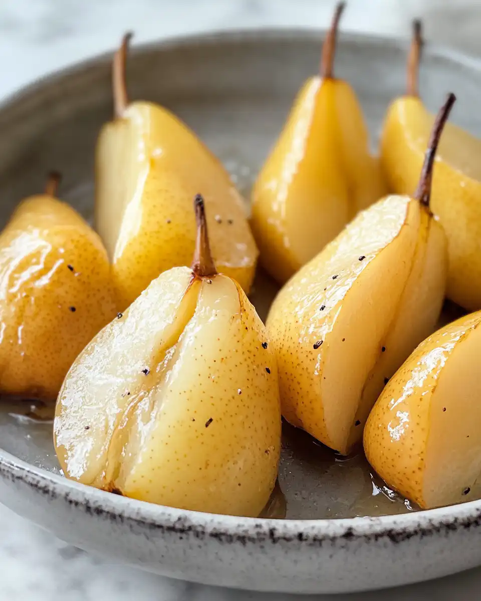 Ingredients for pressure cooker roasted pears including butter and honey