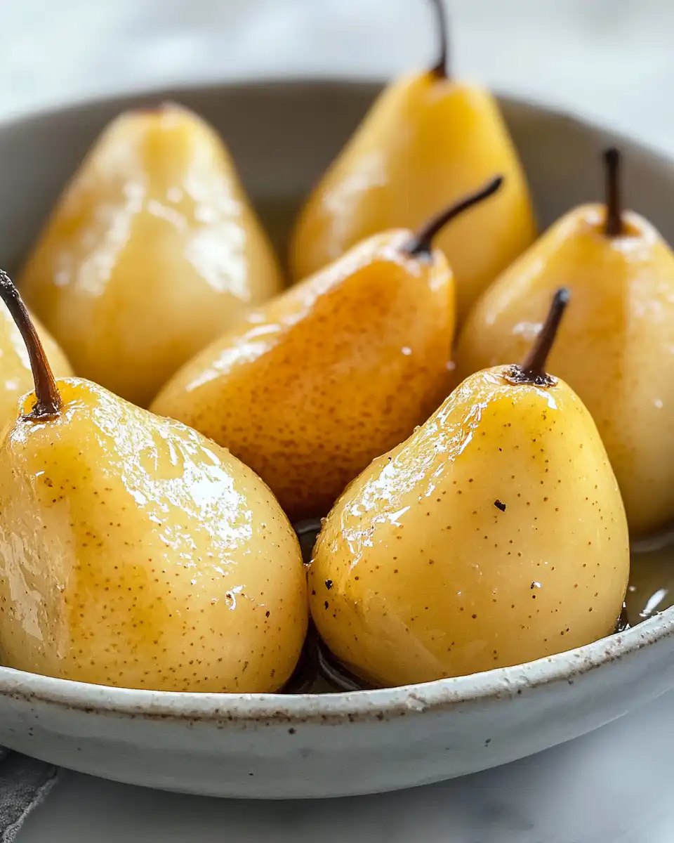 Plated pressure cooker roasted pears on cinnamon sugar toast with mascarpone