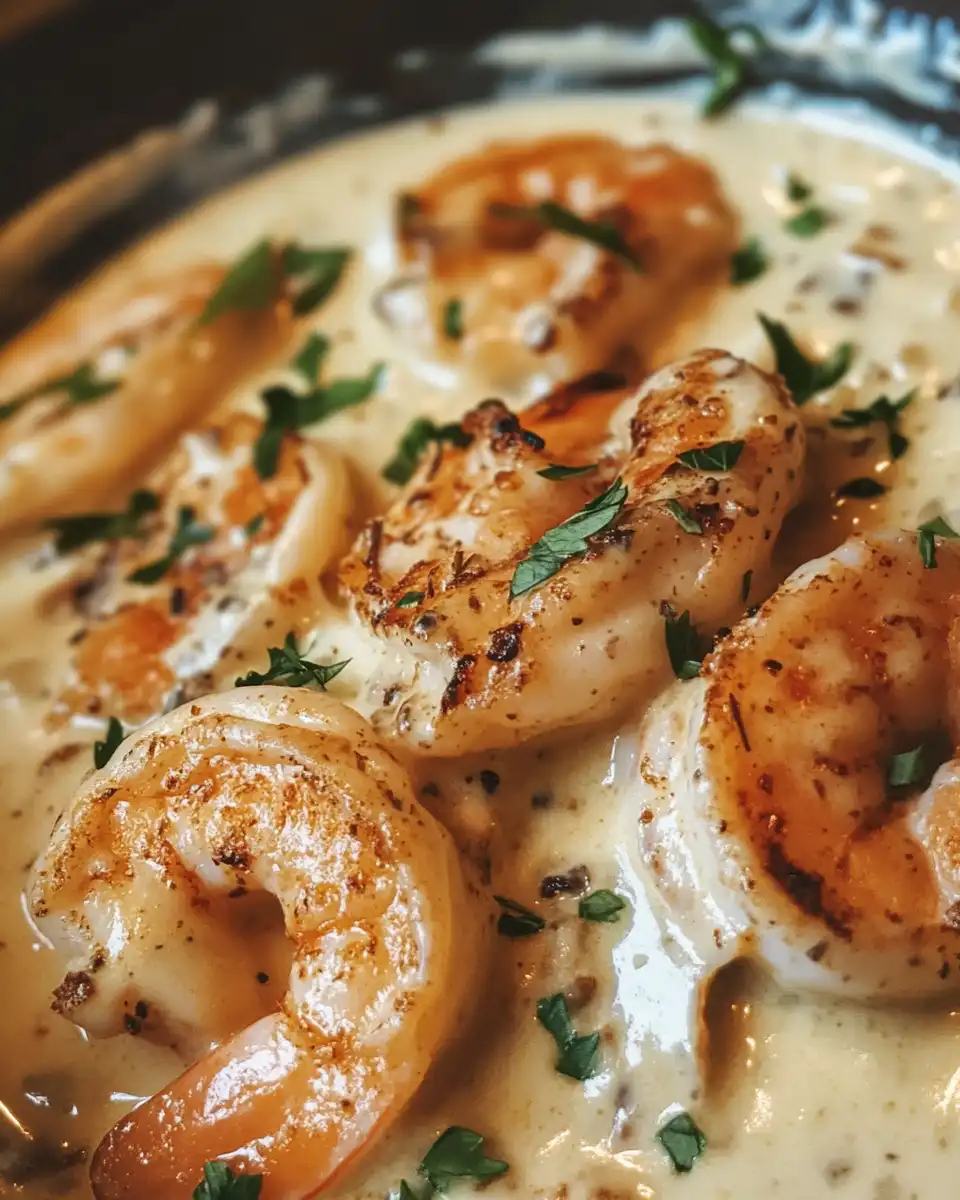 Creamy Cajun cream sauce served with almond crusted salmon