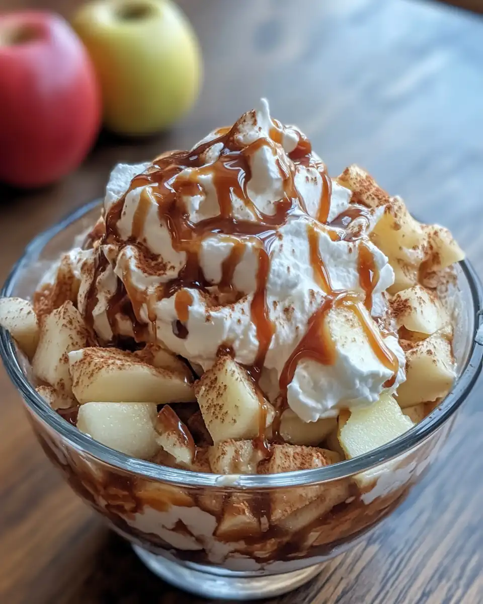 Pressure cooker steaming as caramel apple fluff salad cooks