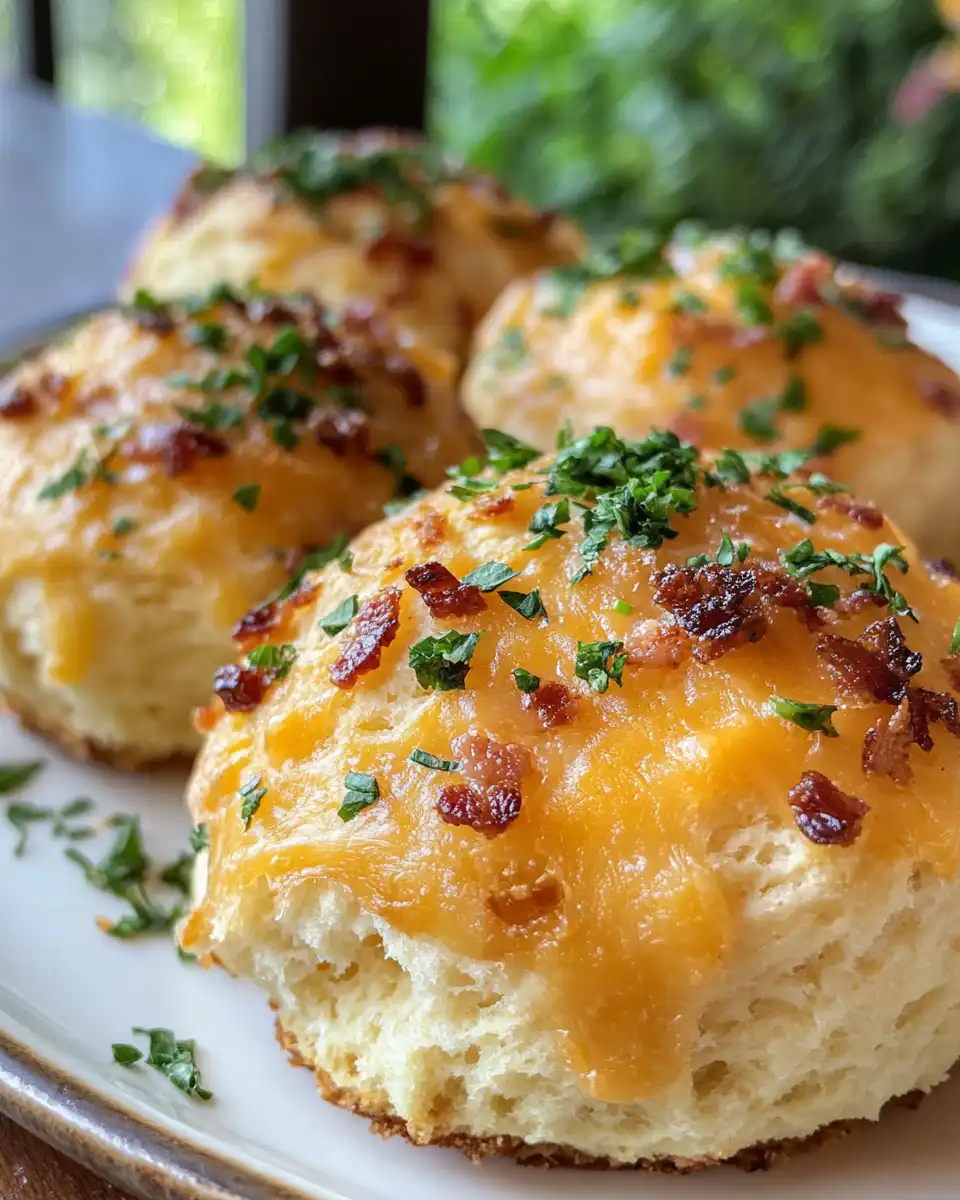 Cheddar bacon biscuit bombs ready to cook with steam rising