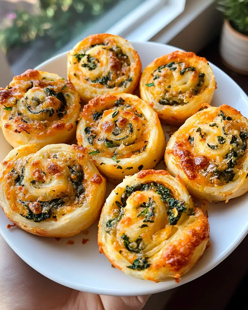 Artichoke and spinach filling spread on crescent roll dough for pinwheels