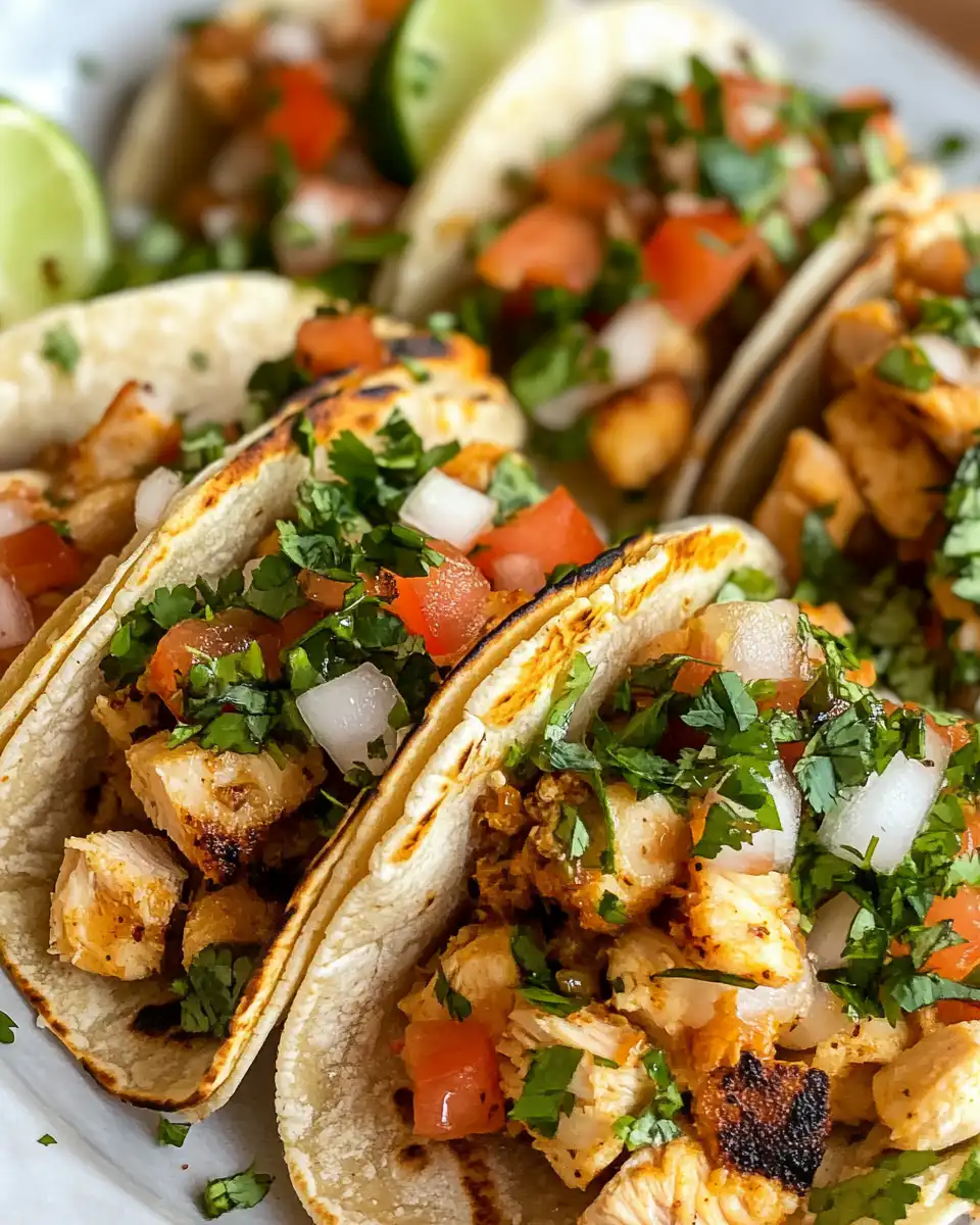 Ingredients for chicken street tacos