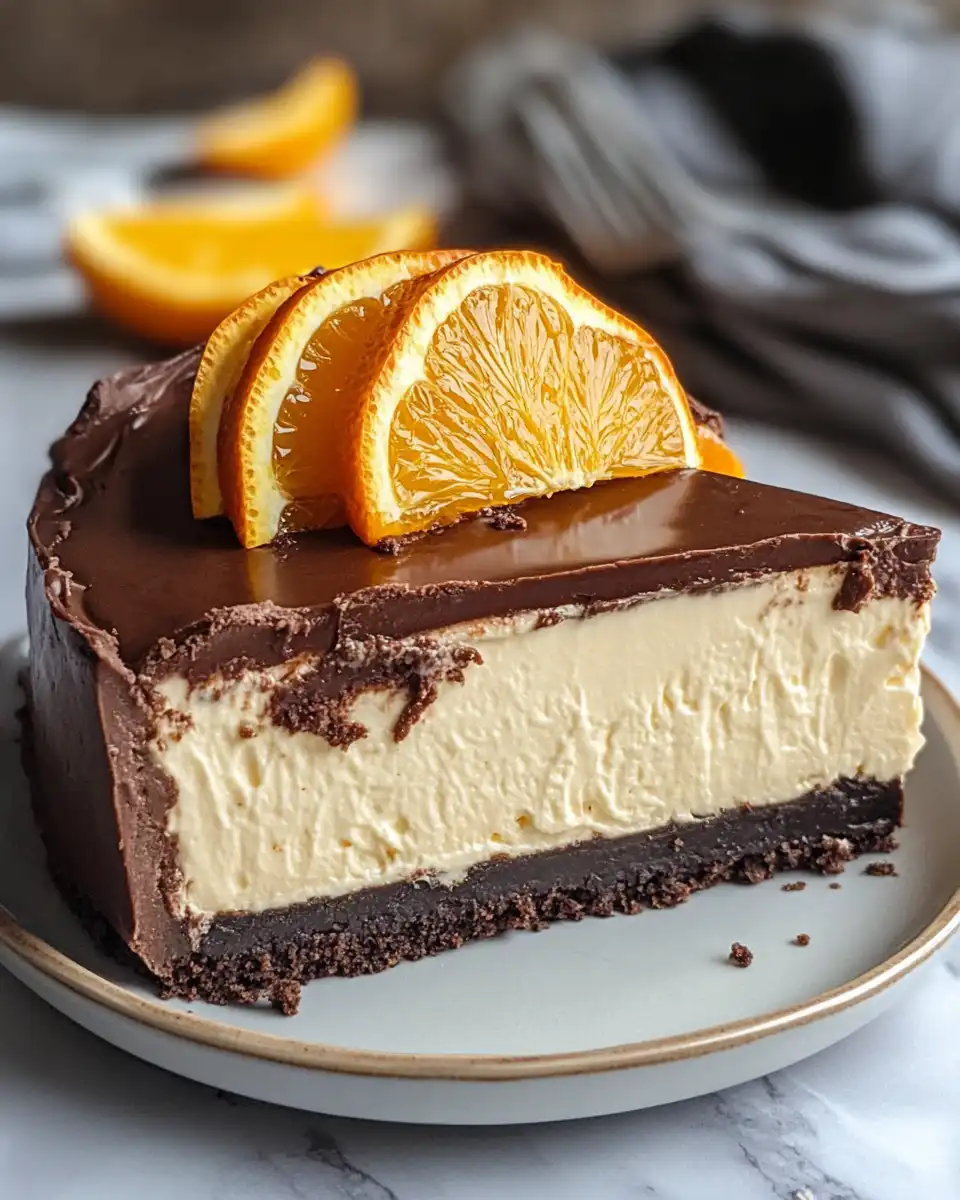 Ingredients for chocolate orange cheesecake including cream cheese and cocoa powder