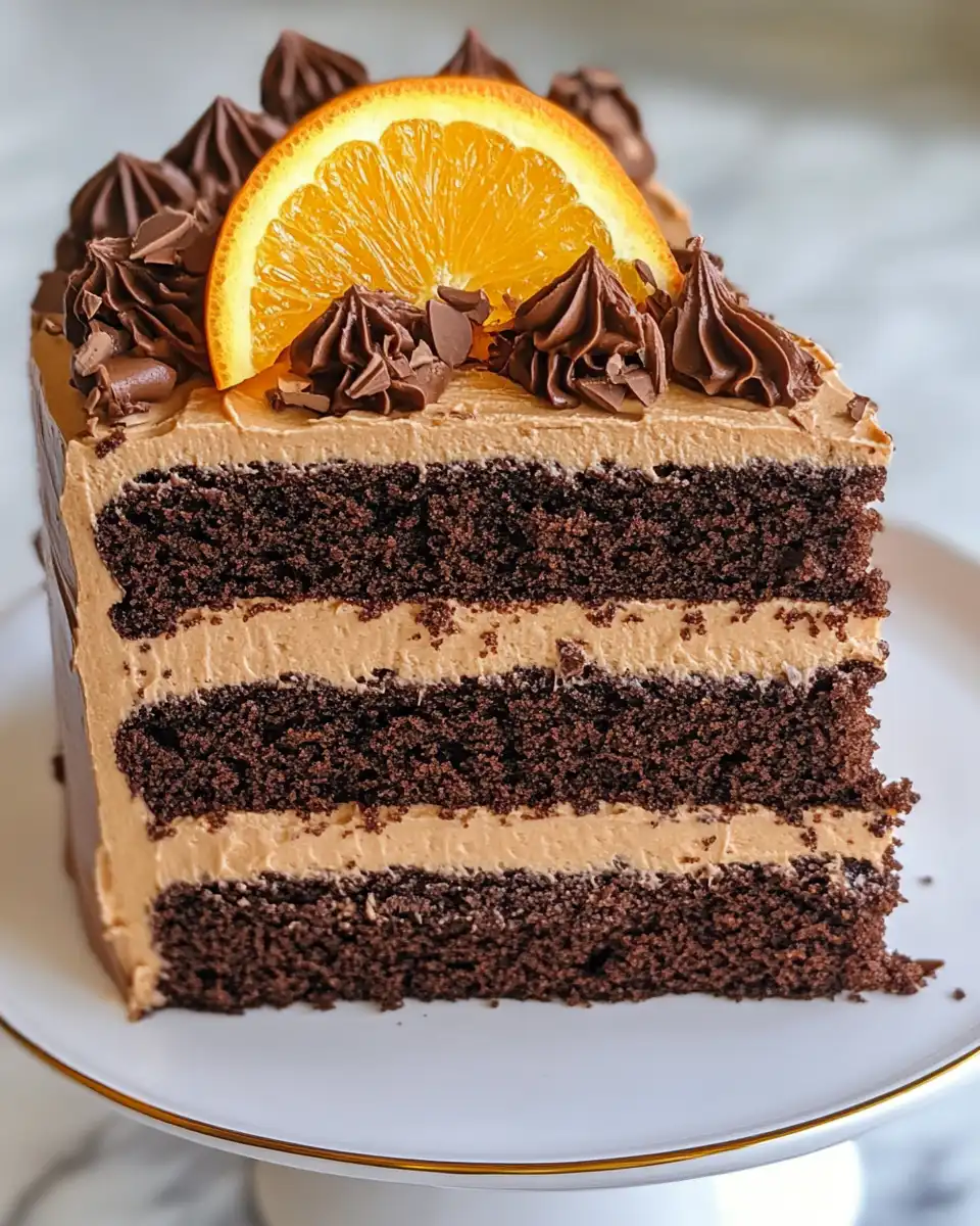 Chocolate orange layer cake in pressure cooker with steam curling