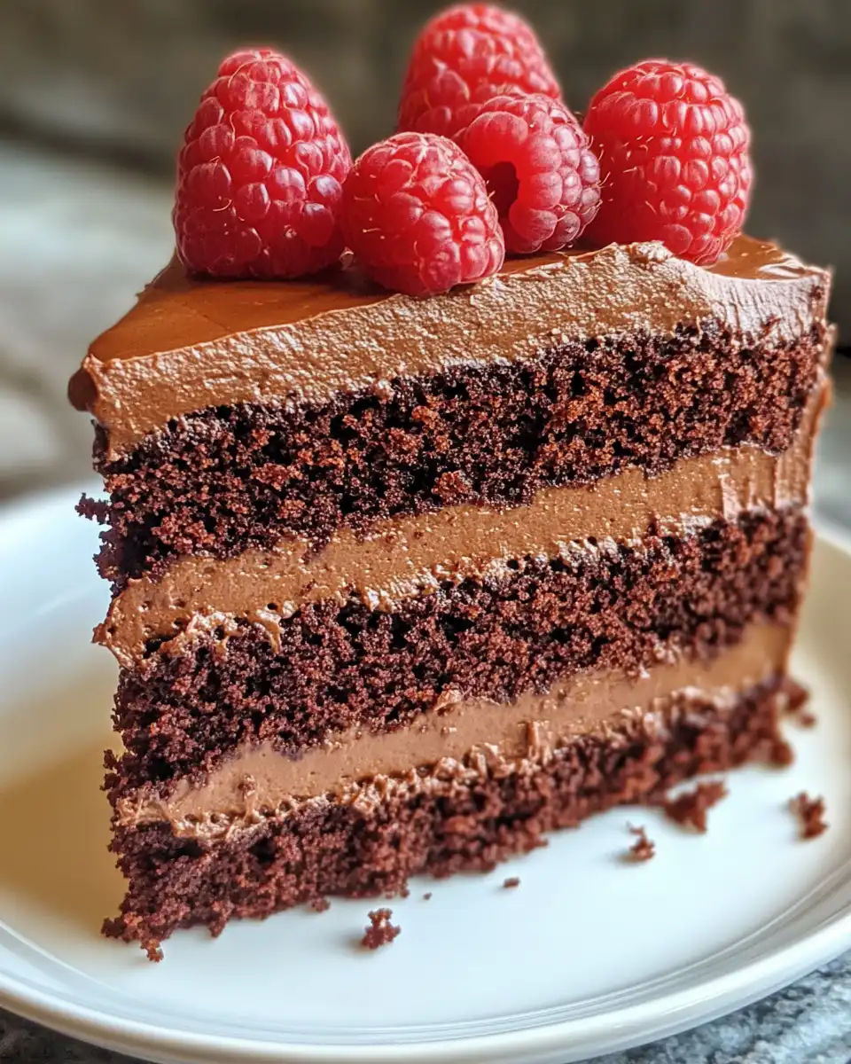 Ingredients and batter process for chocolate raspberry cake