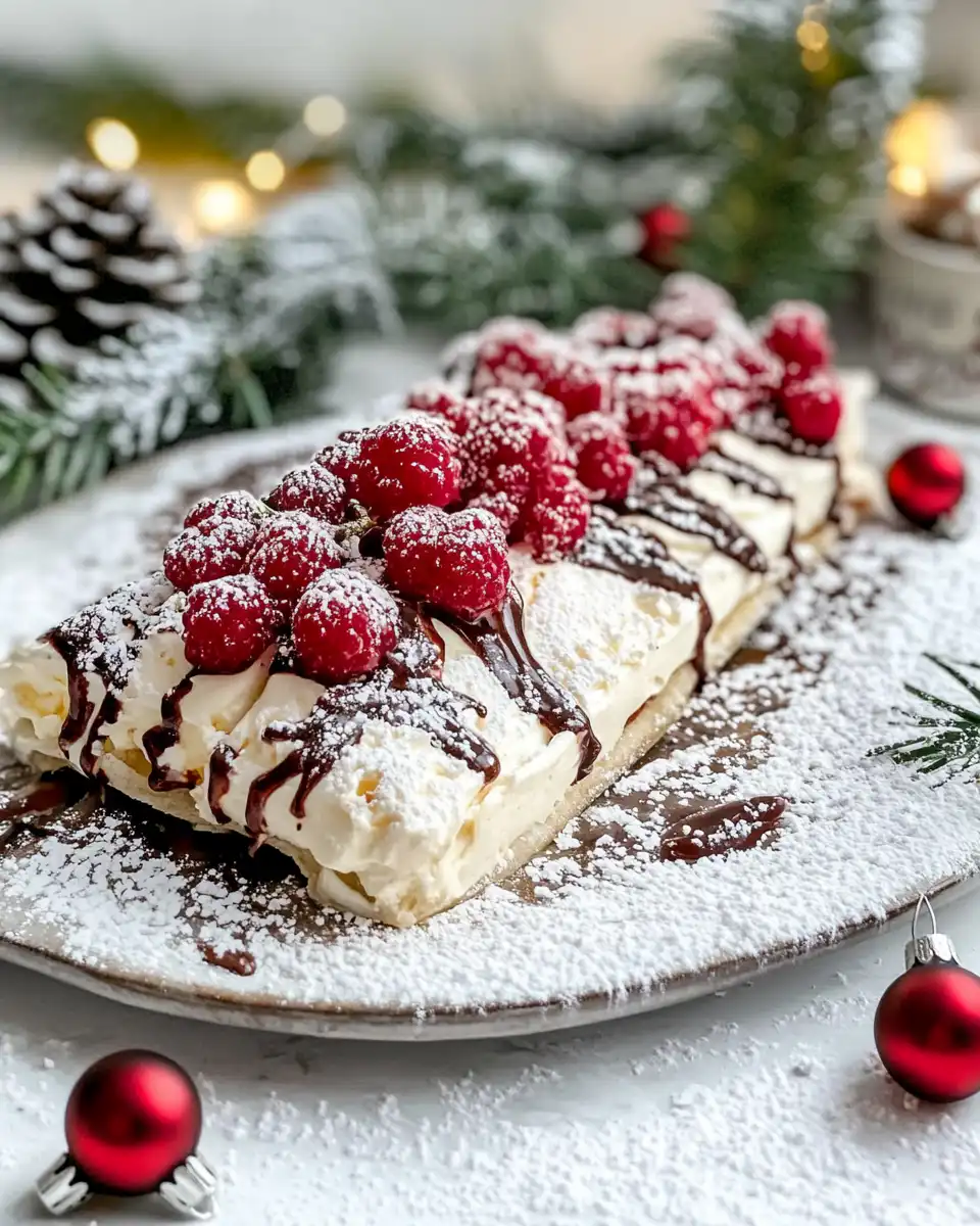 Finished Christmas Cheesecake Tacos served and ready to enjoy