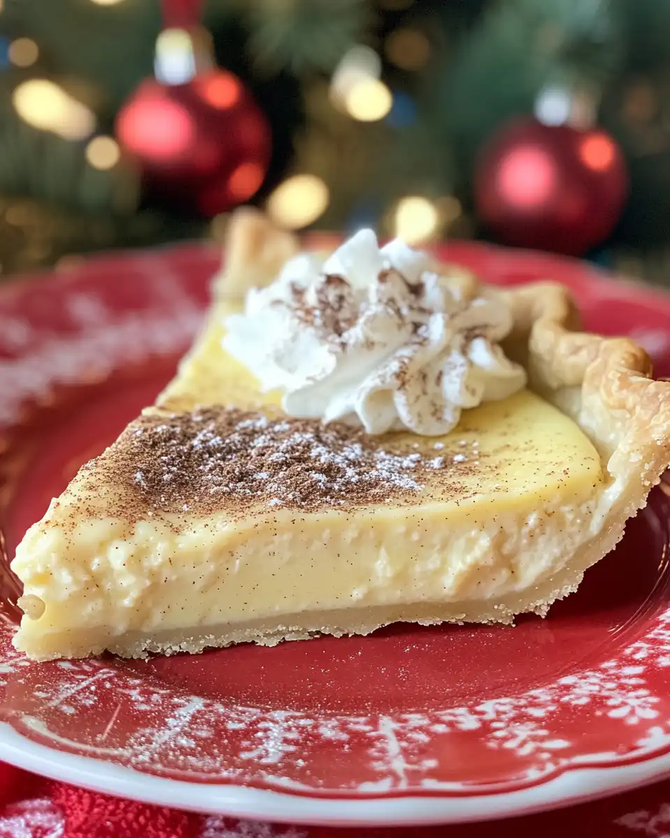 Christmas Eve cinnamon vanilla custard pie fresh from the pressure cooker