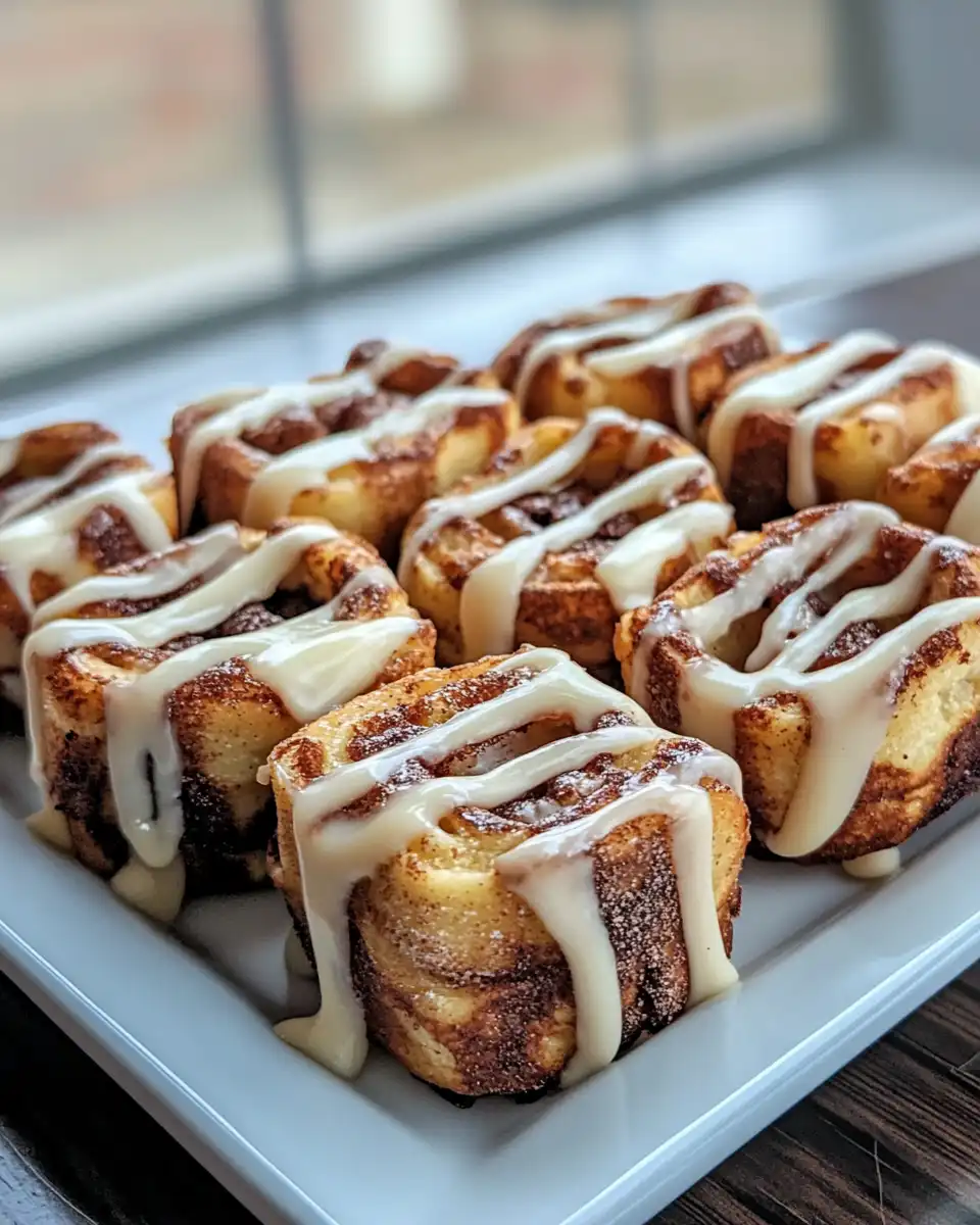 Ingredients of cinnamon roll french toast bites including eggs and cinnamon