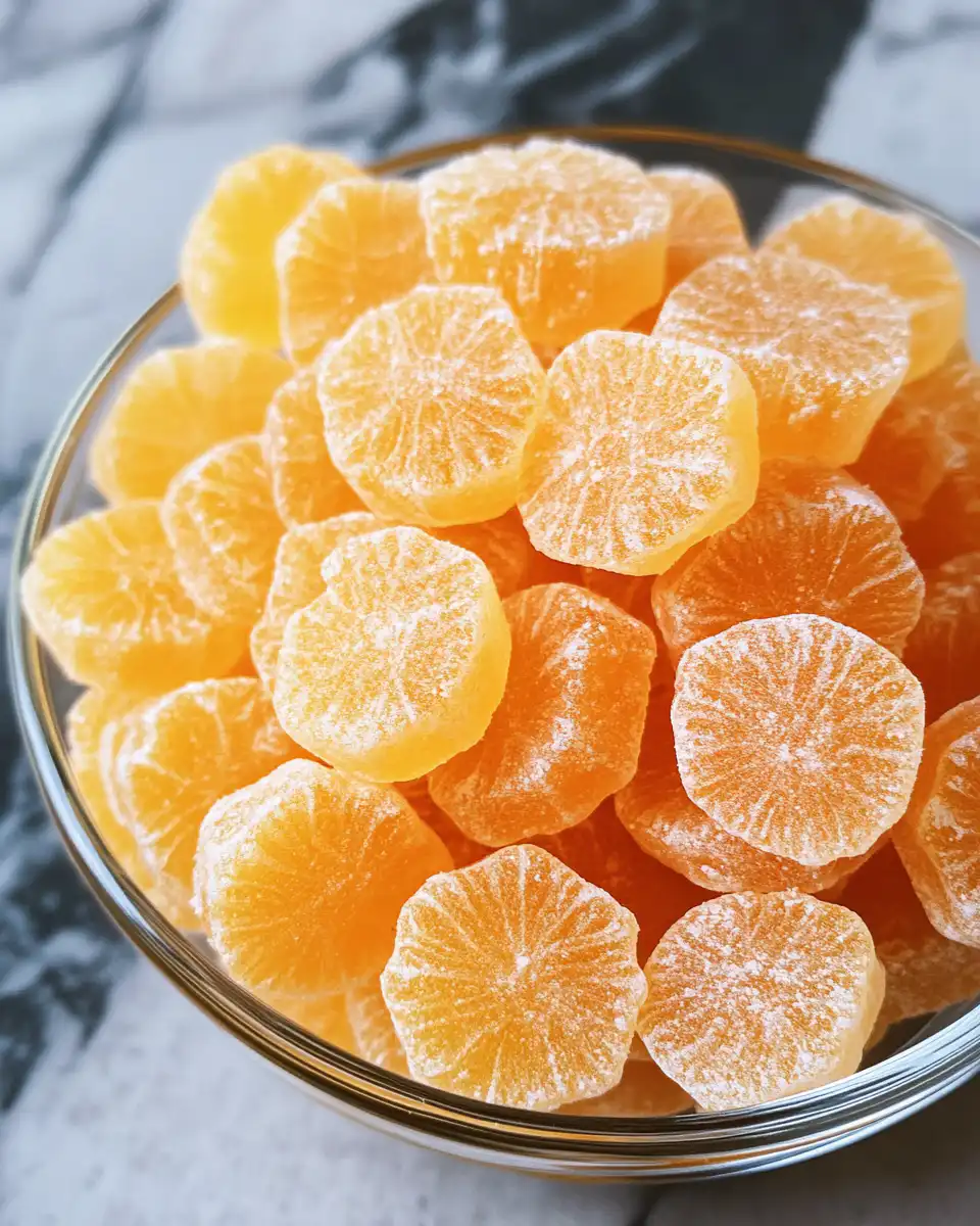 Close-up of classic homemade orange candy
