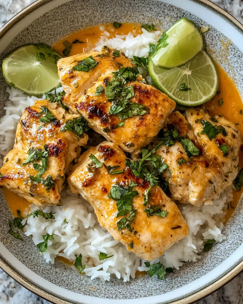 Fresh ingredients for coconut lime chicken with green beans and aromatics