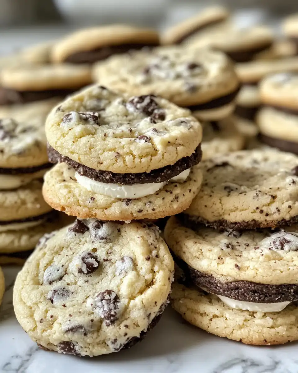Close-up image of soft pressure cooker cookies and cream cookies