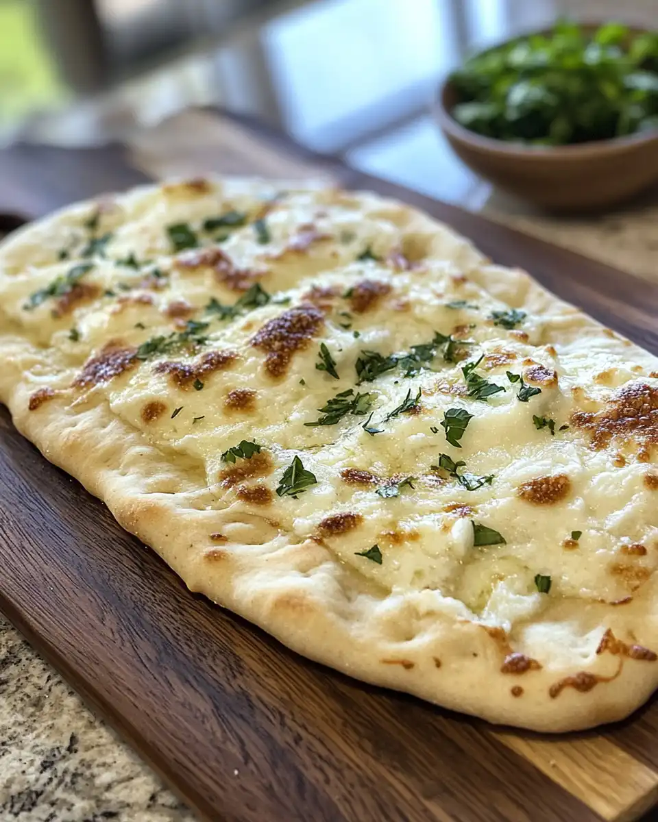 Ingredients and tools laid out for flatbread