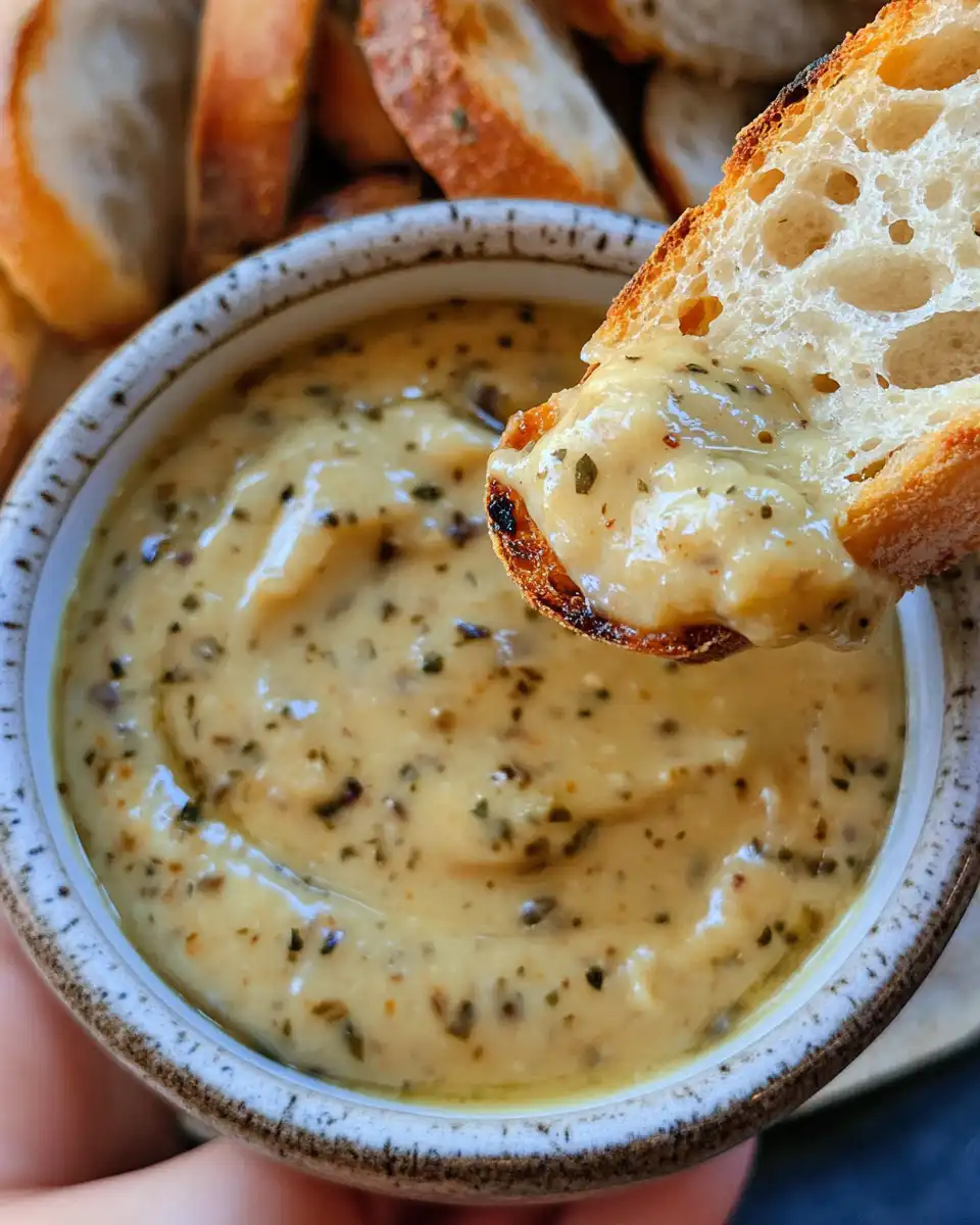 Cowboy Butter Dipping Sauce in a small bowl ready for serving