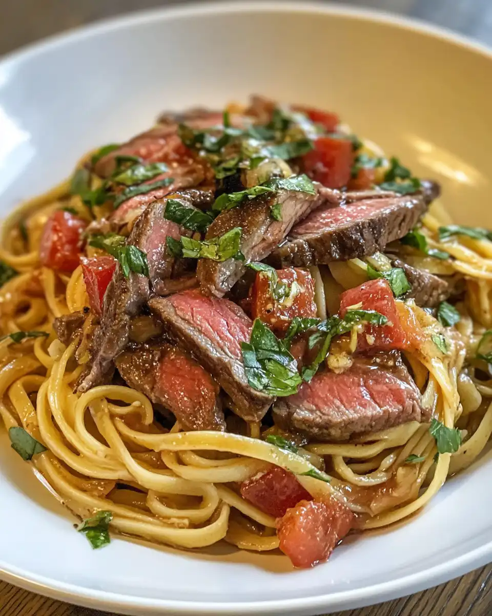 Juicy steak with creamy cowboy butter melting on top
