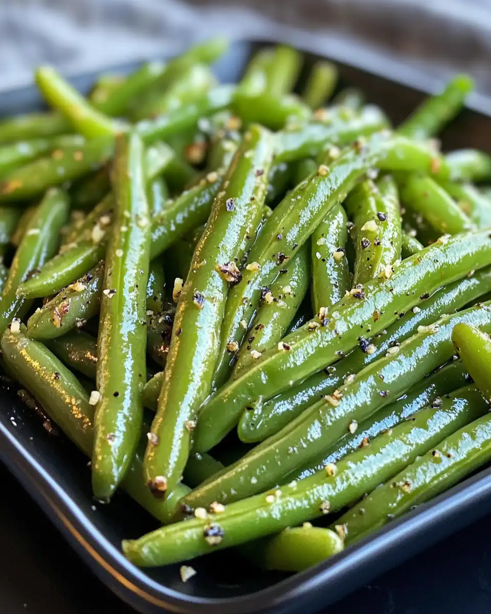 Ingredients for crack green beans including bacon and seasoning