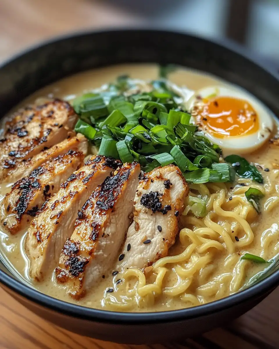 Marinated chicken breasts with soy honey chili sauce for ramen