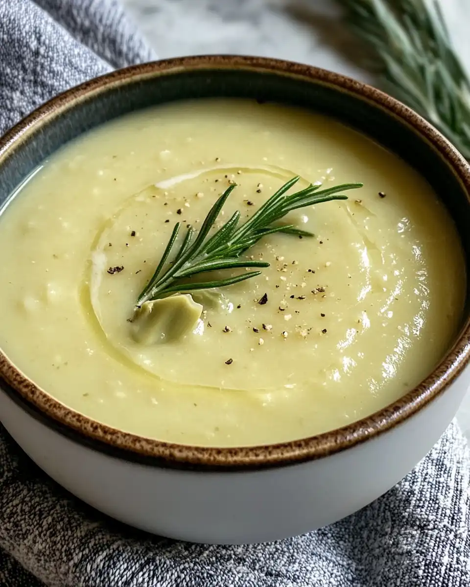 Cooking Tuscan artichoke soup with pressure cooker