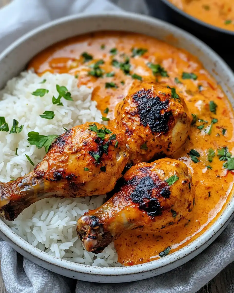 Ingredients for creamy paprika chicken with onion garlic and paprika spices